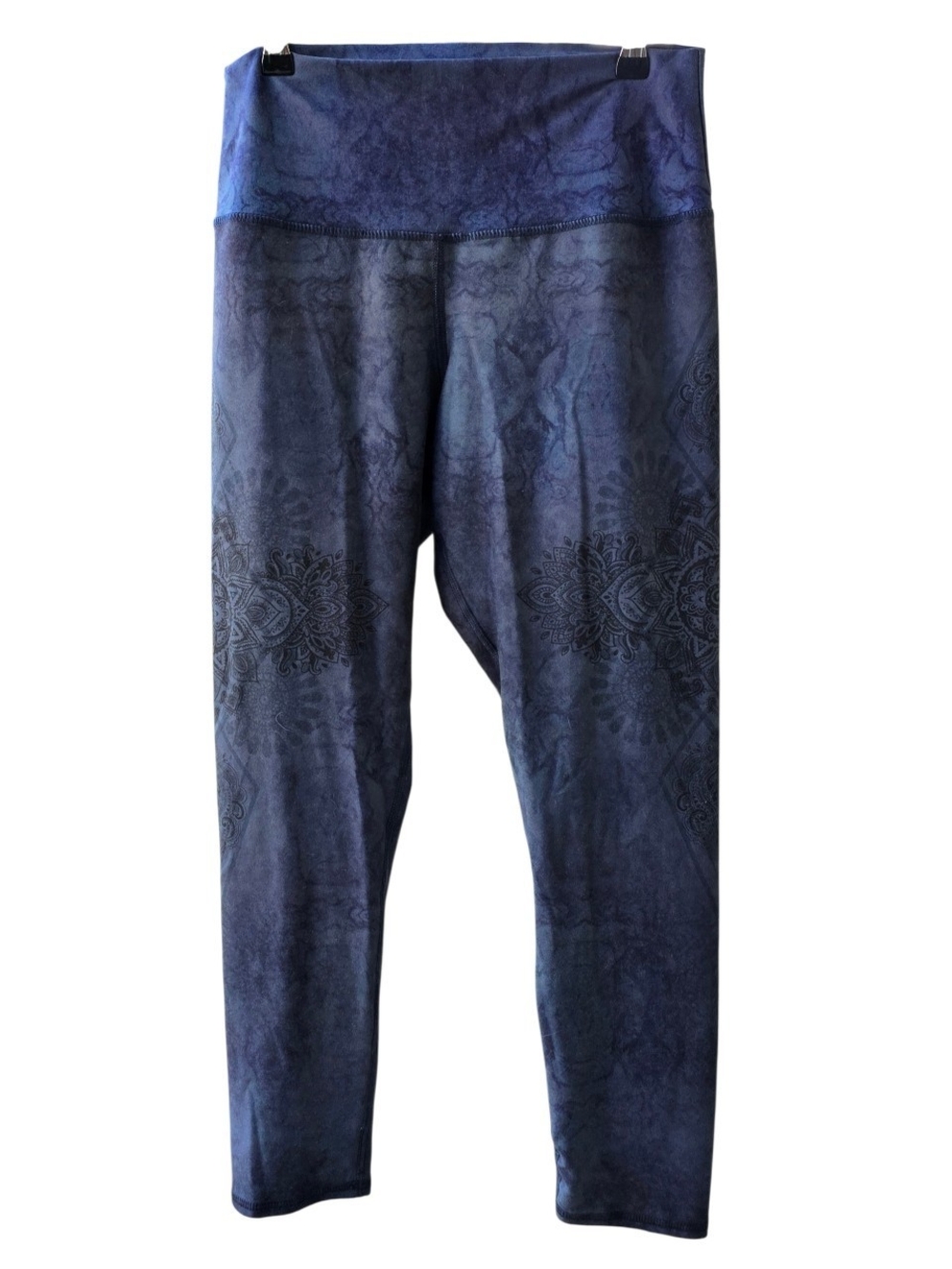 EVCR Evolution and Creation Brianna Leggings Large Navy Mandala High Waist